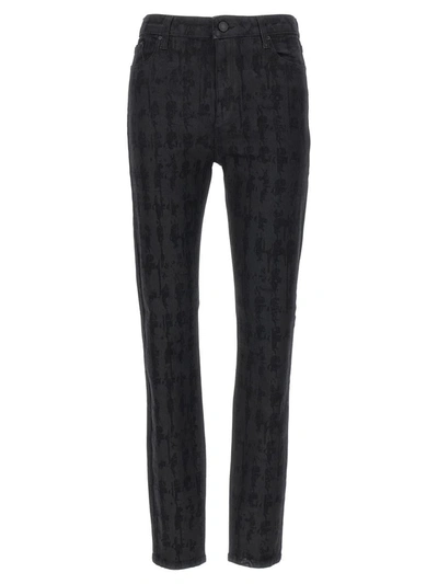 Karl Lagerfeld Textured Pattern Jeans Belt Loops In Black