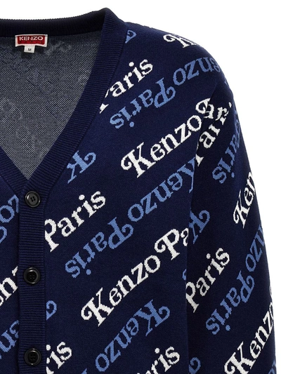 Shop Kenzo ' By Verdy' Cardigan In Blue
