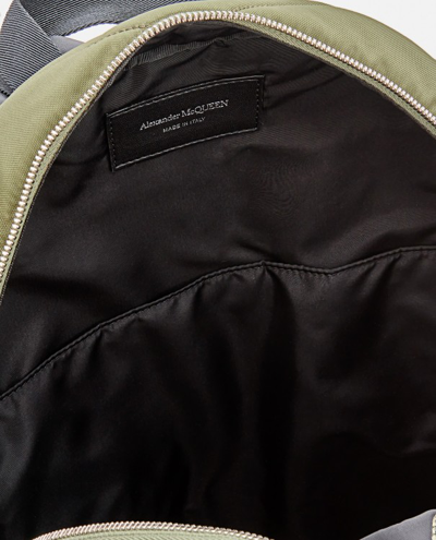 Alexander Mcqueen Green Double Shoulder Strap Backpack In Green