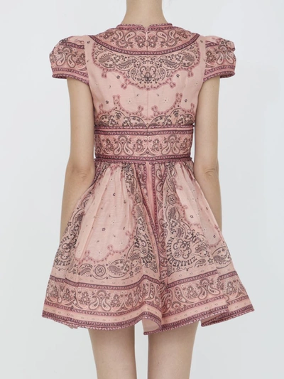 Shop Zimmermann Matchmaker Structured Mini Dress In Pink