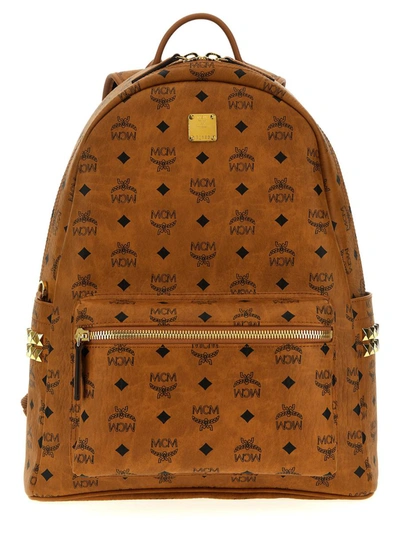 Shop Mcm 'stark' Backpack In Brown