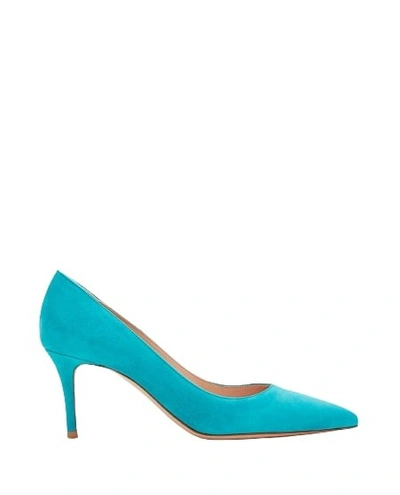 Gianvito Rossi Pointed-toe Slip-on Pumps In Blue