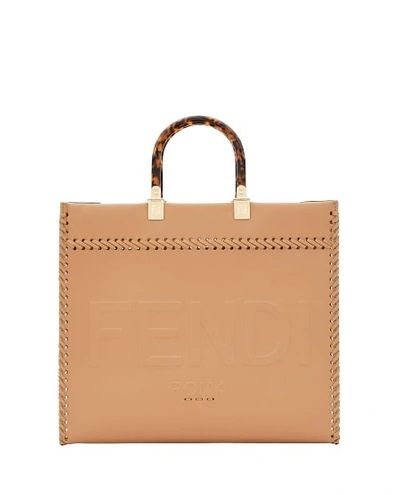 Shop Fendi Sunshine Bag In Brown