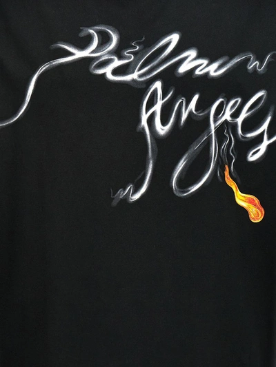 Shop Palm Angels 'foggy Pa' T-shirt In Black