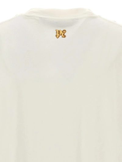 Shop Palm Angels 'burning Monogram' T-shirt In White