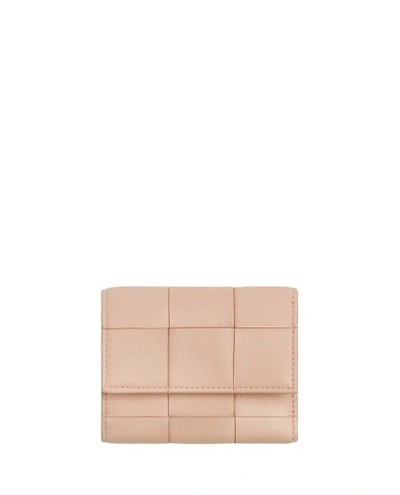 Shop Bottega Veneta Tri-fold Leather Wallet In Neutrals