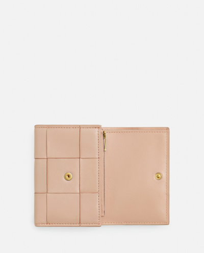 Shop Bottega Veneta Tri-fold Leather Wallet In Neutrals