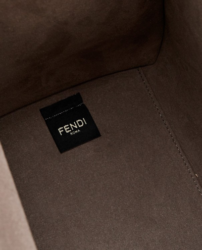 Shop Fendi Monogram Chenille Ff Sunshine Tote Bag In Neutrals