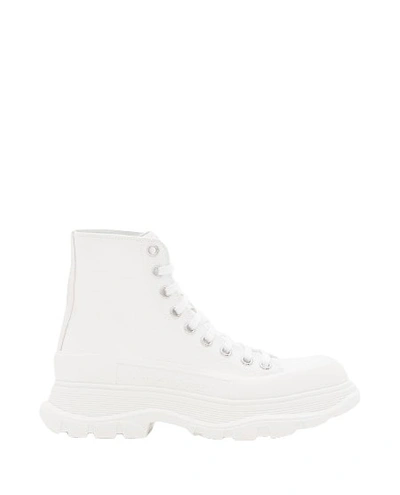 Shop Alexander Mcqueen 45mm Tread Slick Lace-up Sneakers In White