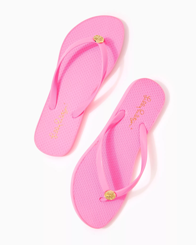 Shop Lilly Pulitzer Pool Flip Flop In Prosecco Pink