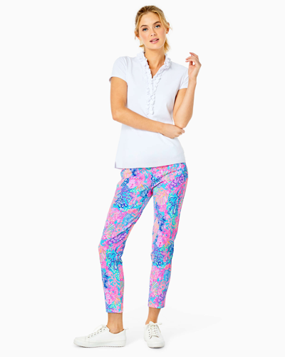Lilly Pulitzer Upf 50+ Luxletic 28" Corso Pant In Multi Splendor In The Sand Golf