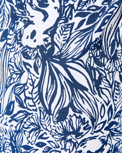 Lilly Pulitzer Upf 50+ Luxletic 28" Corso Pant In High Tide Navy Gday Mate Golf