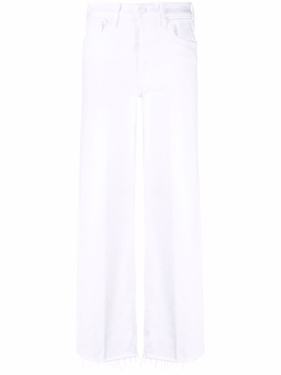 Shop Mother Denim Wide Leg Jeans In White