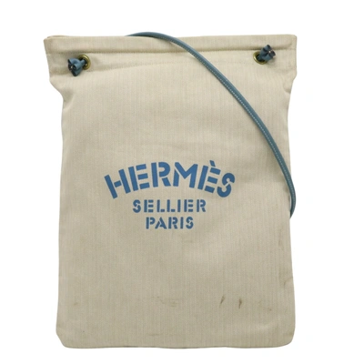 Shop Hermes Hermès Aline White Canvas Shoulder Bag ()