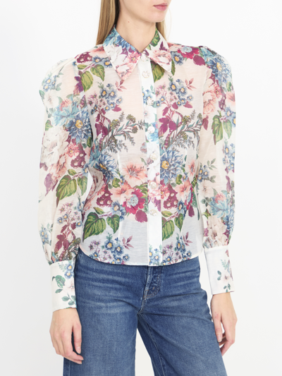 Shop Zimmermann Matchmaker Floral Body Shirt In White