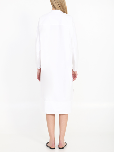 Khaite White Cotton Dress In White