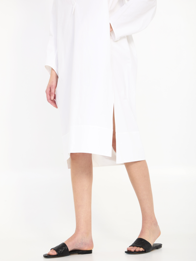 Khaite White Cotton Dress In White