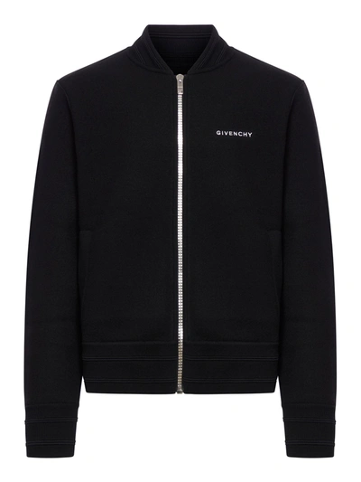 Shop Givenchy 4g Stars Wool Bomber Jacket In Black