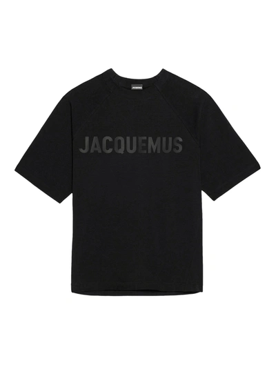 Shop Jacquemus Le Tshirt Typo In Black