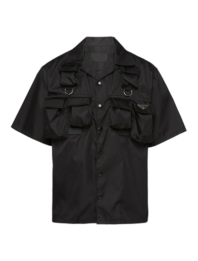 Shop Prada Shirt Re-nylon In Black