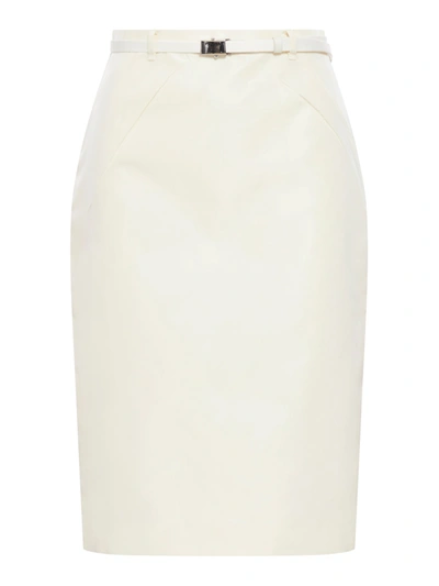 Shop Prada Skirt Faille In White