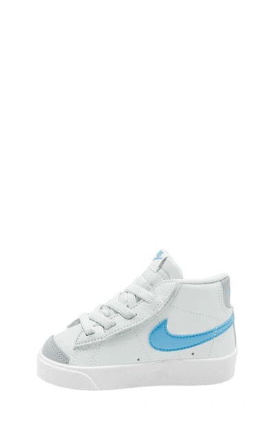 Shop Nike Kids' Blazer Mid '77 Sneaker In White/ Aquarius Blue/ Dust