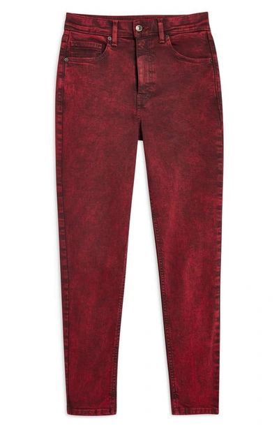 Shop Topshop Jamie Acid Jeans In Red