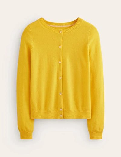 Shop Boden Eva Cashmere Crew Cardigan Passion Fruit Women