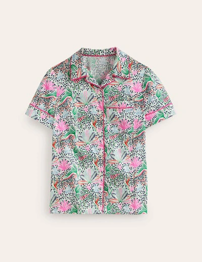 Shop Boden Short Sleeve Pajama Top Multi, Wilderness Women