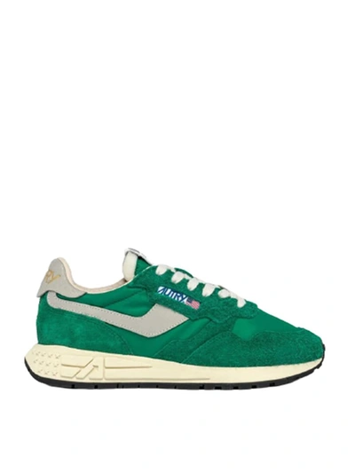 Shop Autry International Srl Reelwind Low Man Sneakers Color Green