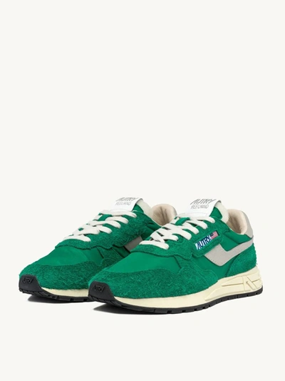 Shop Autry Reelwind Low Man Sneakers Color Green