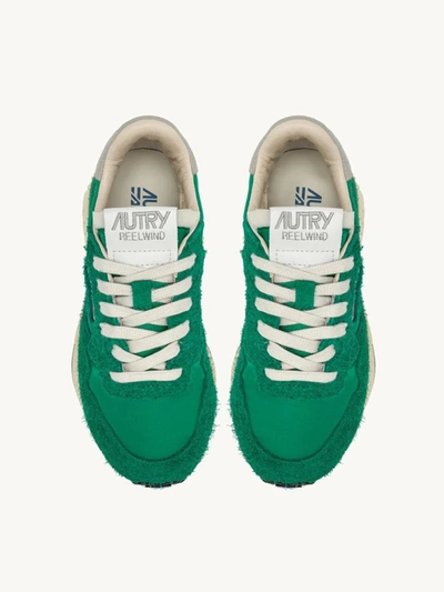 Shop Autry International Srl Reelwind Low Man Sneakers Color Green