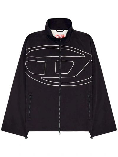 Shop Diesel J-vatel Jacket With Application In Black