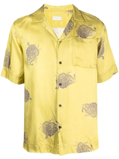 Shop Dries Van Noten Shirt With Print In Yellow & Orange
