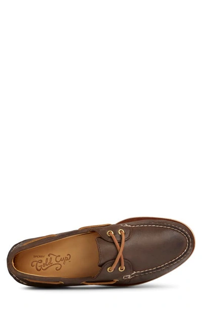 Sperry Gold Cup Authentic Original Boat Shoe In Dark Brown Leather