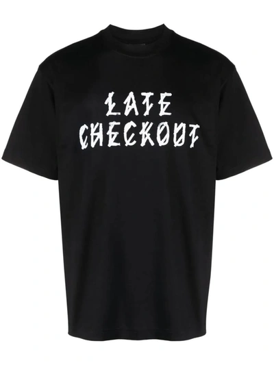 Shop M44 Label Group Late Checkout T-shirt With Print In Black