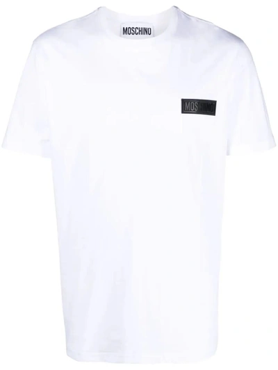 Shop Moschino T-shirt With Logo Application In White