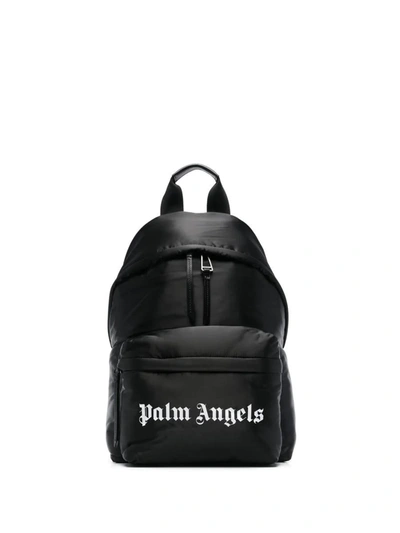 Shop Palm Angels Backpack With Print In Black