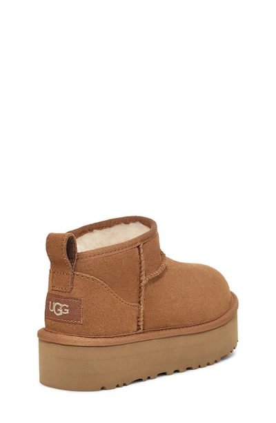 Shop Ugg Kids' Classic Ultra Mini Platform Boot In Chestnut/chestnut