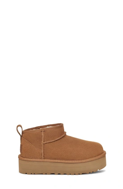 Shop Ugg Kids' Classic Ultra Mini Platform Boot In Chestnut/chestnut