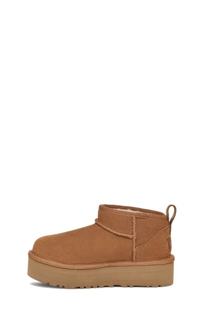 Shop Ugg Kids' Classic Ultra Mini Platform Boot In Chestnut/chestnut