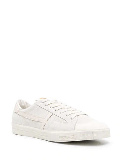 Shop Tom Ford Warwick Sneakers In White