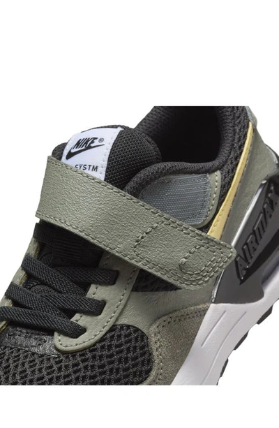 Shop Nike Kids' Air Max Systm Sneaker In Black/ Gold/ Stucco/ Black