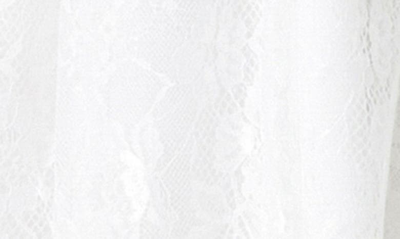 Endless Rose Mixed Lace Long Sleeve Cocktail Dress In White