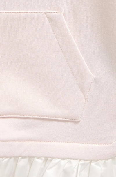 Shop Moncler Kids' Logo Patch Short Sleeve Sweatshirt Dress In Pink