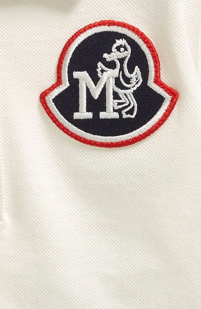 Shop Moncler Kids' Monduck Logo Patch Piqué Polo In White