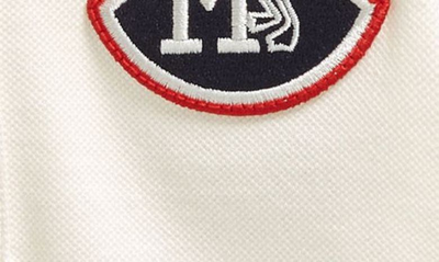 Shop Moncler Kids' Monduck Logo Patch Piqué Polo In White
