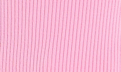 English Factory Scallop Hem Square Neck Rib Sweater In Pink