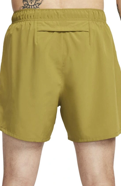 Shop Nike Dri-fit Challenger 5-inch Brief Lined Shorts In Pacific Moss/ Pacific Moss