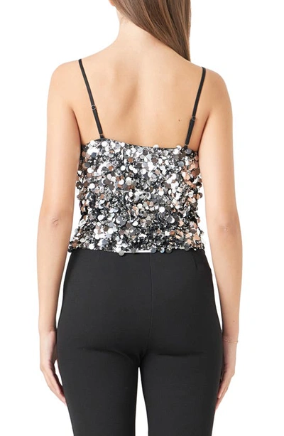 Shop Endless Rose Sequin Camisole In Silver